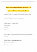 BIO 2300 Midterm Exam Questions And Answers Latest Update Graded A&plus;