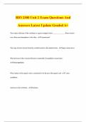 BIO 2300 Unit 2 Exam Questions And Answers Latest Update Graded A&plus;