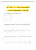 BIO 2300 Unit 2 Exam Questions And Answers Latest Update Graded A&plus;