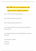 BIO 2300 Unit 2 Exam Questions And Answers Latest Update Graded A&plus;
