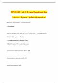 BIO 2300 Unit 3 Concept B Exam Questions And Answers Latest Update Graded A&plus;
