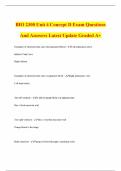 BIO 2300 Unit 4 Concept D Circulation Pathways Exam Questions And Answers Latest Update Graded A&plus;