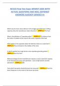 NCCCO Final Test Exam NEWEST 2025 WITH ACTUAL QUESTIONS AND WELL DEFIENED ANSWERS ALREADY GRADED A&plus;