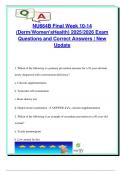 NU664B Final Exam &lpar;Weeks 10&ndash;14&rpar; &vert; 190&plus; Questions with Correct Answers &vert; Dermatology&comma; Women&rsquo;s Health&comma; Disaster Response&comma; Musculoskeletal&comma; Infectious Disease