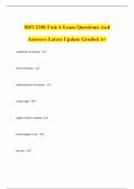 BIO 2300 Unit 4 Concept F Exam Questions And Answers Latest Update Graded A&plus;