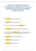 CONNECTICUT COMMERCIAL PESTICIDE APPLICATORS Exam NEWEST 2025 WITH ACTUAL QUESTIONS AND WELL DEFIENED ANSWERS ALREADY GRADED A&plus;