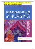 Test Bank for Fundamentals of Nursing 10th Edition Potter Perry Included All Chapters 1-50&comma;Complete Guide&vert; ALREADY GRADED A&plus;