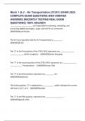 Block 1 & 2 - Air Transportation &lpar;2T2X1&rpar; EXAM 2025 COMPLETE EXAM QUESTIONS AND VERIFIED ANSWERS &vert;RECENTLY TESTING REAL EXAM QUESTIONS&vert; 100&percnt; SOLVED&excl;&excl;