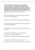 NR 507 Week 4&colon; Urinary System Pathologies&colon; Common Diseases and Disorders EDAPT EXAM QUESTIONS WITH COMPLETE SOLUTION GUIDE &lpar;A&plus; GRADED 100&percnt; VERIFIED&rpar; LATEST VERSION 2025&excl;&excl;