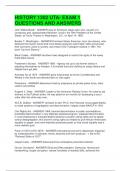 HISTORY 1302 UTA- EXAM 1 QUESTIONS AND ANSWERS