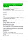 HUMAN RESOURCE MANAGEMENT PRACTICE EXAM QUESTIONS AND ANSWERS 