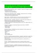 HUMAN RESOURCE MANAGEMENT TEST &num;1-7 QUESTIONS AND ANSWERS