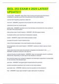 BIOL 253 EXAM 4 2025 LATEST UPDATE&excl;&excl;&excl;