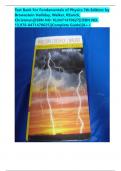 Test Bank For Fundamentals of Physics 7th Edition&colon; by Brownstein Halliday&comma; Walker&comma; REsnick&comma; Christman &comma; All Chapters &vert;&vert;ISBN NO-10&comma;0471470627&vert;&vert;ISBN NO-13&comma;978-0471470625&vert;&vert;Complete Guide A&plus;&plus;