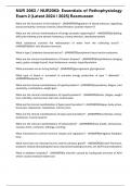 NUR 2063 &sol; NUR2063&colon; Essentials of Pathophysiology Exam 2 &lpar;Latest 2024 &sol; 2025&rpar; Rasmussen
