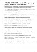 NUR 2063 &sol; NUR2063&colon; Essentials of Pathophysiology Exam 1 &lpar;Latest 2024 &sol; 2025&rpar; Rasmussen