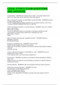 LEGAL ETHICS EXAM QUESTIONS AND ANSWERS