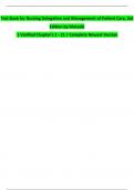 Complete Test Bank for Nursing Delegation and Management of Patient Care &lpar;3rd Edition&rpar; by Kathleen Motacki