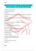 NUR 243 Exam 4 Study Guide Questions and Answers Top Graded 2025-2026