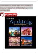  Solutions Manual for Auditing&colon; A Risk-Based Approach &lpar;12th Edition&rpar; by Karla Johnstone-Zehms&comma; Audrey Gramling & Larry Rittenberg &vert; Step-by-Step Answers for Assurance & Audit Case Studies &vert; all chapters covered
