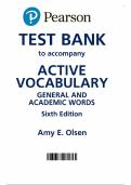 Academic Vocabulary&colon; Academic Words 6th Edition - Test Bank by Amy E&period; Olsen