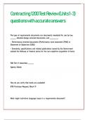 Contracting 1200 Test Review &lpar;Units 1-3&rpar; questions with accurate answers