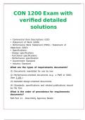 CON 1200 Exam with verified detailed solutions