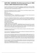 NUR 2392 &sol; NUR2392&colon; Multidimensional Care II &sol; MDC 2 Exam 2 &lpar;2021&sol;2022&rpar; Rasmussen College