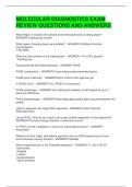 MOLECULAR DIAGNOSTICS EXAM REVIEW QUESTIONS AND ANSWERS