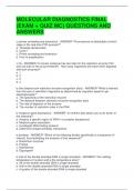 MOLECULAR DIAGNOSTICS FINAL &lpar;EXAM &plus; QUIZ MC&rpar; QUESTIONS AND ANSWERS