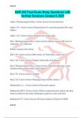 NUR 243 Final Exam Study Questions with Verified Solutions Graded A 2025