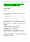 MOLECULAR DIAGNOSTICS TEST QUESTIONS AND ANSWERS
