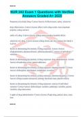 NUR 243 Exam 1 Questions with Verified Answers Graded A&plus; 2025