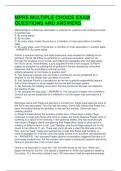 MPRE MULTIPLE CHOICE EXAM QUESTIONS AND ANSWERS