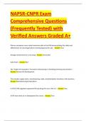 NAPSR-CNPR Exam Comprehensive Questions &lpar;Frequently Tested&rpar; with Verified Answers Graded A&plus;