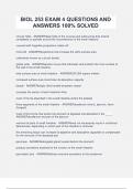 BIOL 253 EXAM 4 QUESTIONS AND ANSWERS 100&percnt; SOLVED