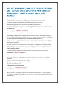 ETS MFT BUSINESS EXAM 2025&sol;2026 LATEST WITH 200&plus; ACTUAL EXAM QUESTIONS AND CORRECT ANSWERS&sol; ETS MFT BUSINESS EXAM 2025 NEWEST&excl;