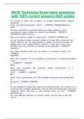 BICSI Technician Exam latest questions with 100&percnt; correct answers 2025 update 