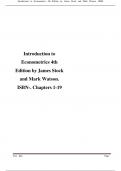 Introduction to Econometrics 4th Edition by James Stock and Mark Watson&period; ISBN-&period; Chapters 1-19