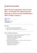 HESI PN Exit Comprehensive Review Exam 2025 &ndash; NGN-Ready LPN Clinical Scenarios Questions & Answers in Full with Rationales &vert; 100&percnt; Verified &vert; Graded A&plus;