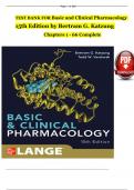 TEST BANK FOR Basic and Clinical Pharmacology 15th Edition by Bertram G&period; Katzung  Chapters 1 - 66 Complete &emsp;