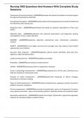 Nursing 1002 Questions And Answers With Complete Study Solutions
