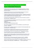 NC Dental Jurisprudence &lpar;Actual&rpar; Exam 2025&sol;2026 Rated A&plus;