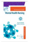 TEST BANK FOR INTRODUCTORY MENTAL HEALTH NURSING 4TH EDITION BY WOMBLE KINCHELOE &vert; ALL 19 CHAPTERS COVERED &vert; COMPLETE GUIDE &vert; GRADED A&plus;