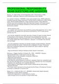 PROFESSIONAL RESPONSIBILITY EXAM QUESTIONS AND ANSWERS