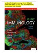 Test Bank for Kuby Immunology Covid-19 Digital Update&comma; 8th Edition by Jenni Punt&comma; Sharon Stranford&comma; Patricia Jones&comma; Judy Owen &vert;All Chapters&period;pdf