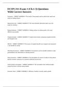 ECON 211-Exam 1 &lpar;Ch&period;1-3&rpar; Questions With Correct Answers
