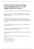ECON 211 FINAL ASU Review Final Review questions &lpar;Exams 1&comma; 2&comma; 3&rpar; ASU Douglas With Correct Answers&period;