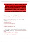 TCI &lpar;Therapeutic Crisis Intervention&rpar; LATEST UPDATED 2025&sol;2026  Exam WITH COMPLETE QUESTIONS  AND SURE VERIFIED SOLUTIONS 100&percnt; GRADED AT A&plus; SCORE&excl;&excl; SURE GUARANTEED PASS&excl;&excl;