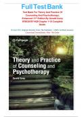 Test Bank for Theory and Practice of Counseling and Psychotherapy 11th Edition by Gerald Corey All Chapters 1-15 LATEST